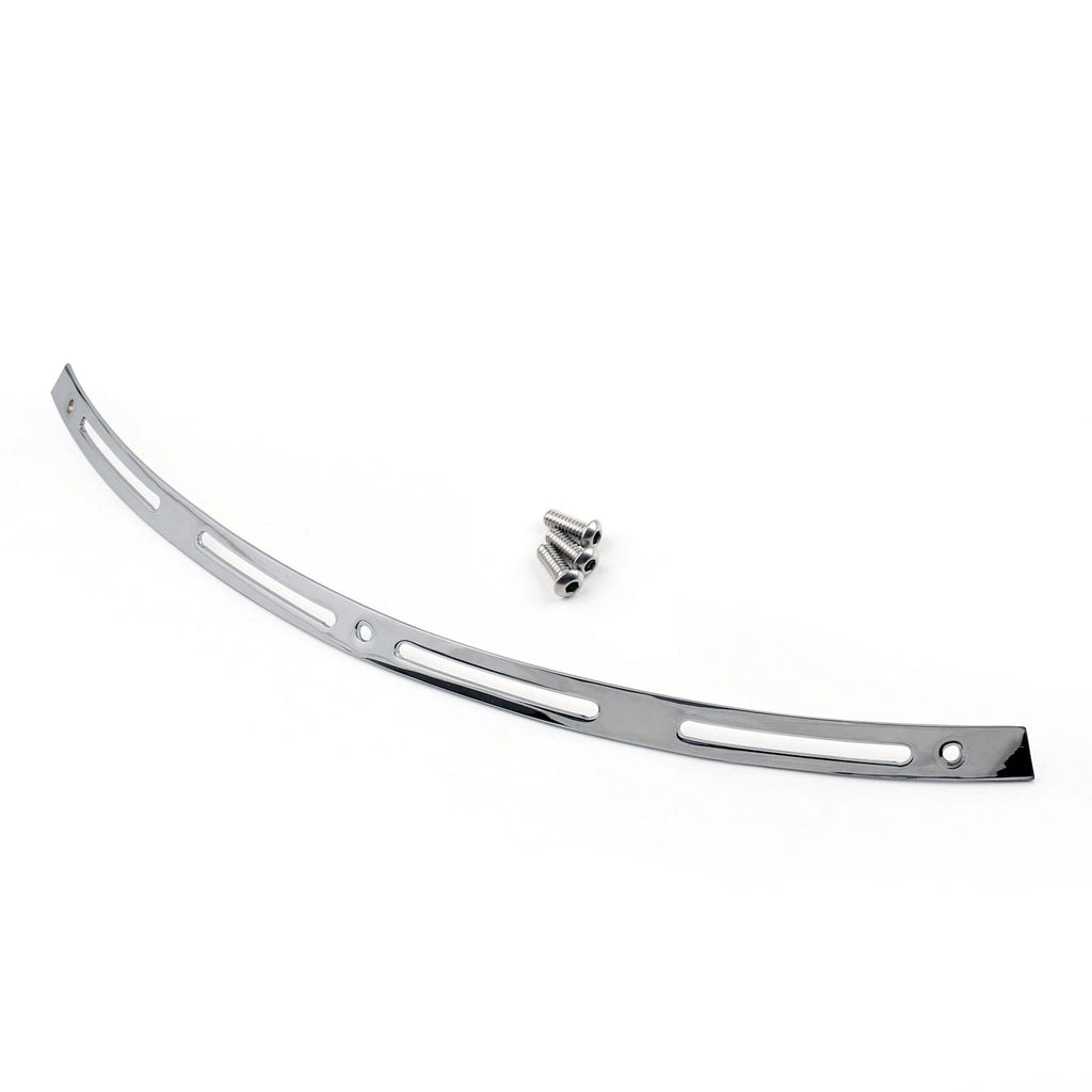 Chrome Slotted Batwing Windshield Trim for Harley Touring Electra Street Tri Glide