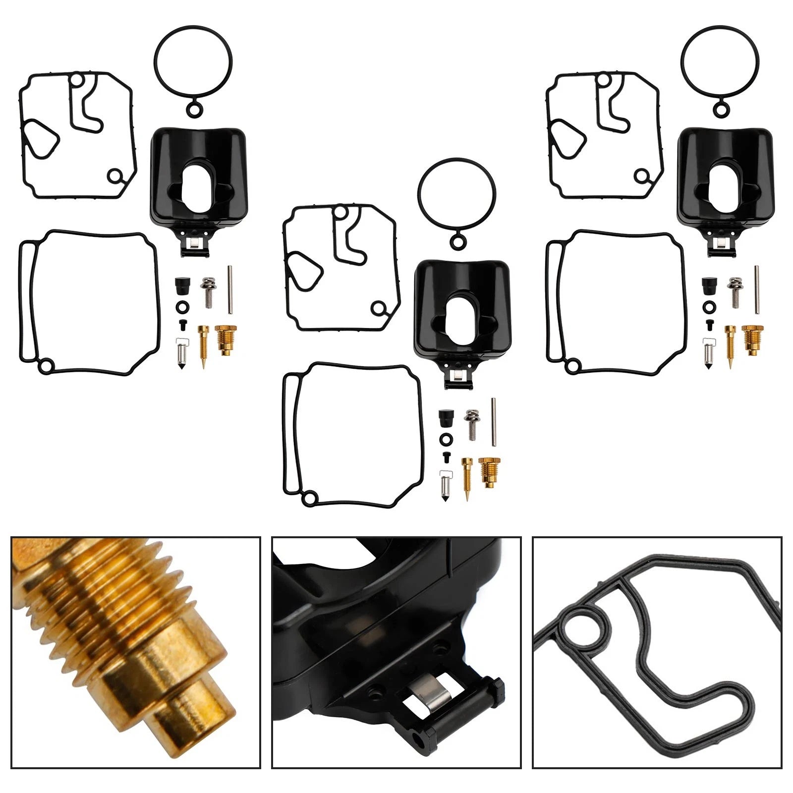 3X Carburetor Rebuild Kit for Yamaha 2 Stroke 40HP 50HP Outboard