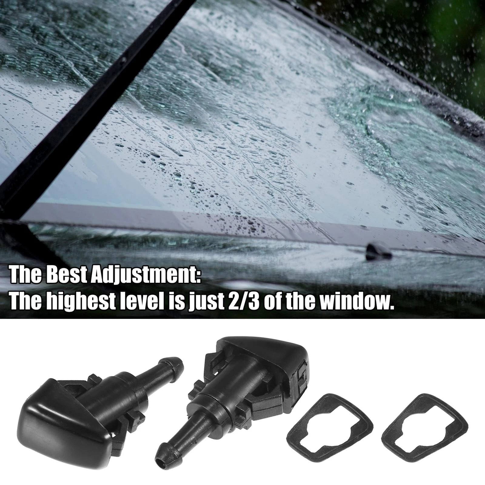12pcs Front Windshield Washer Nozzle Kit 5113049AA for Chrysler 300C (2004–2010)