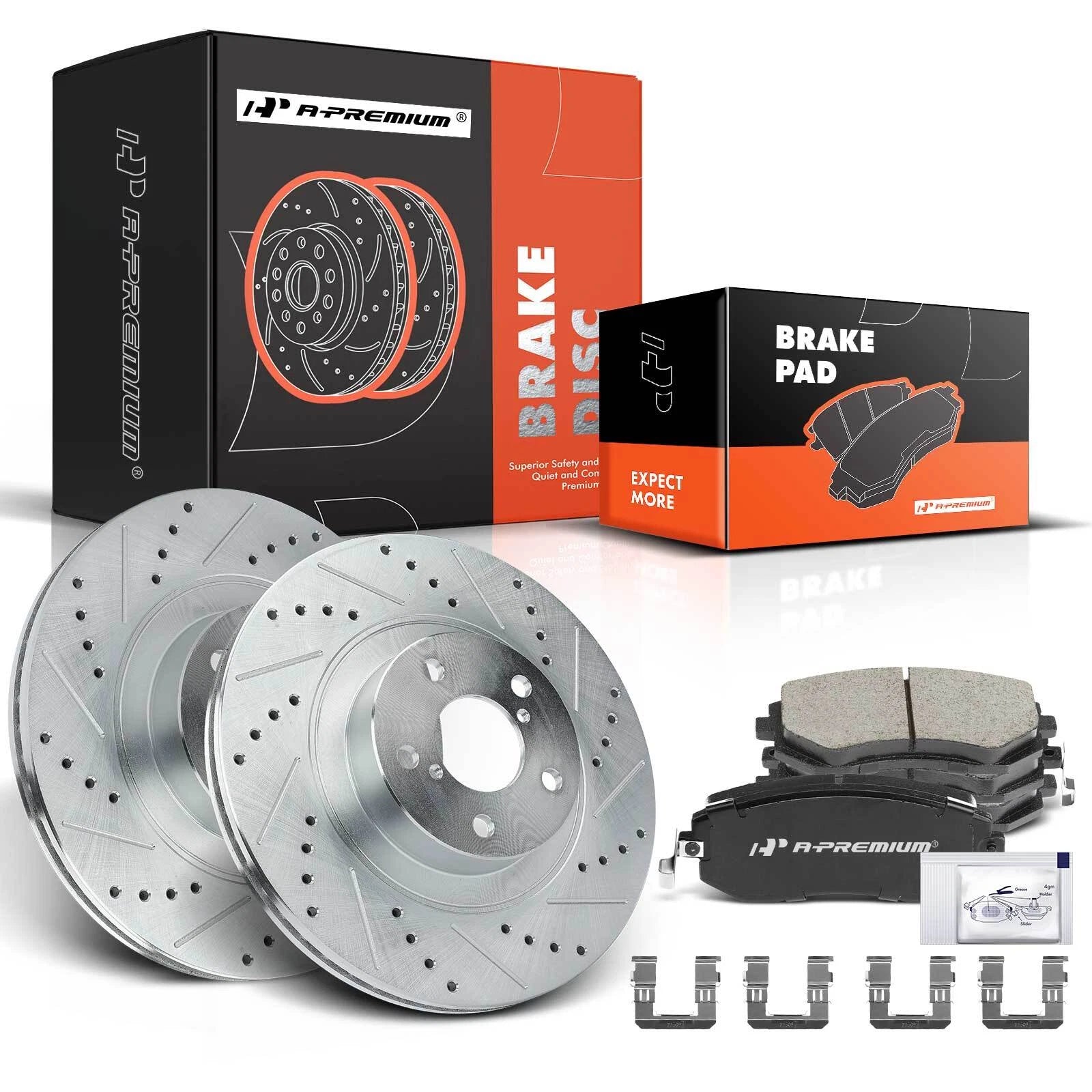 Front Drilled Brake Rotors & Ceramic Pads for Subaru Outback (2005–2013)