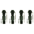 Set of 4 NGK Iridium IX Spark Plugs & Coil Boots for Mazda MX-5 Miata (2006–2015)