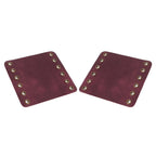 2X 22mm Hand Grips Leather Covers for Universal Motorcycles (Retro Wine Red)