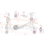 Set of 12 Control Arms and Ball Joints for Honda Accord (2003–2007)