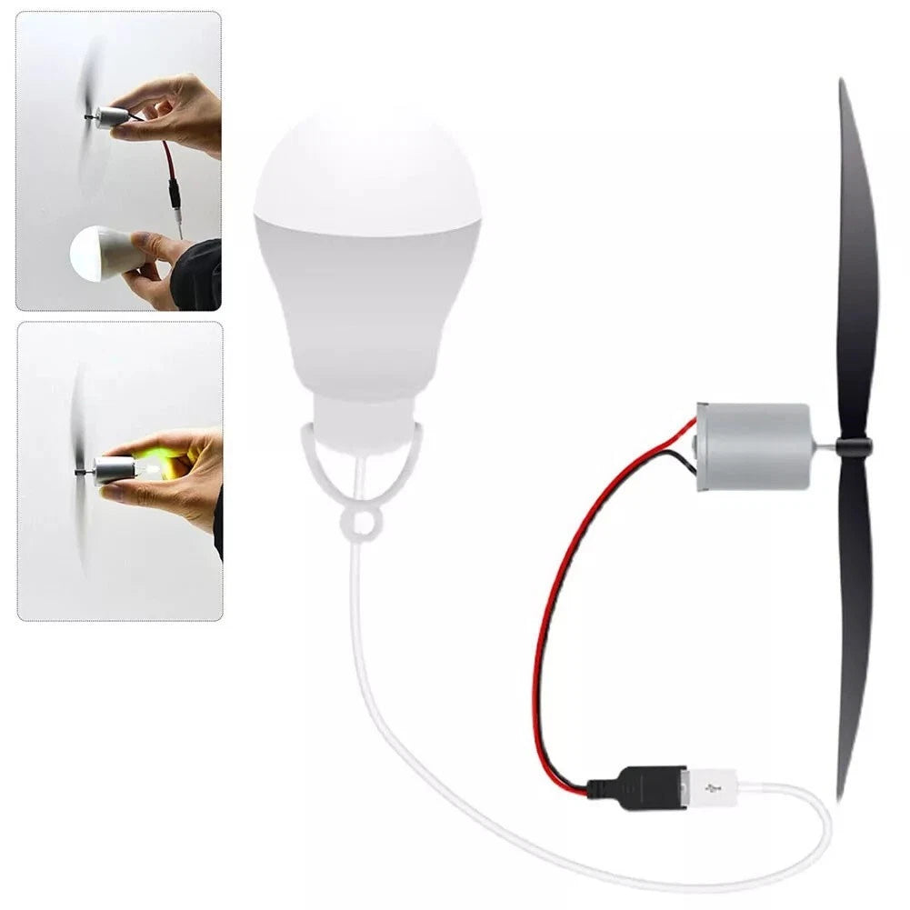 Wind Turbine Motor Blade Set for Energy Generation (DIY)