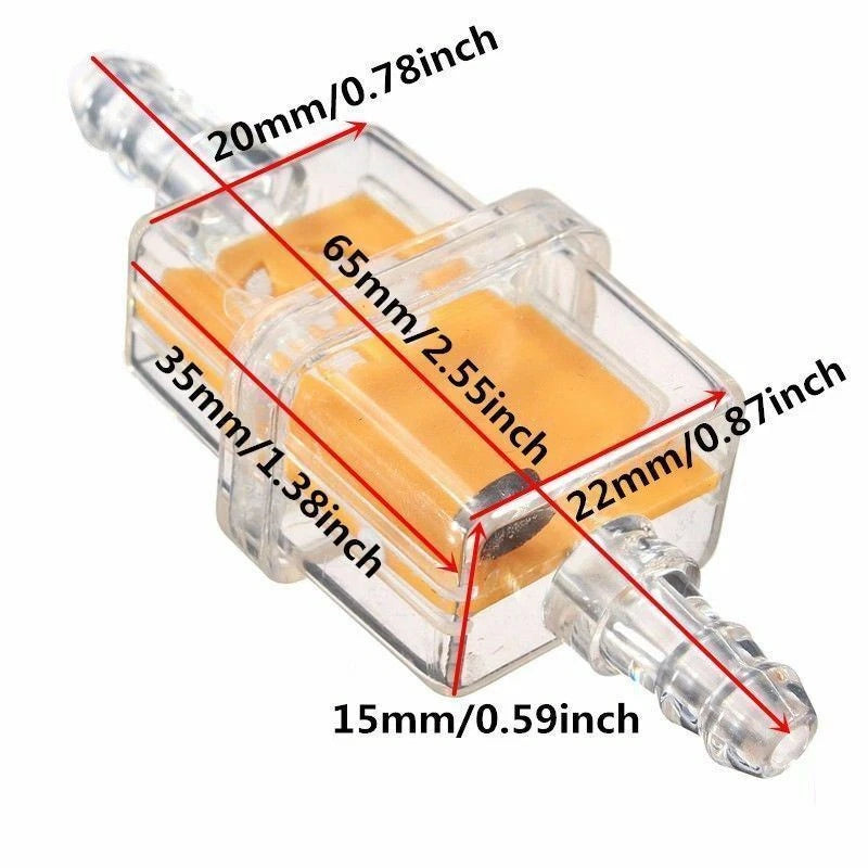 Fuel Line and Inline Filter for ATV Quad Dirt Bike (Motorcycle)