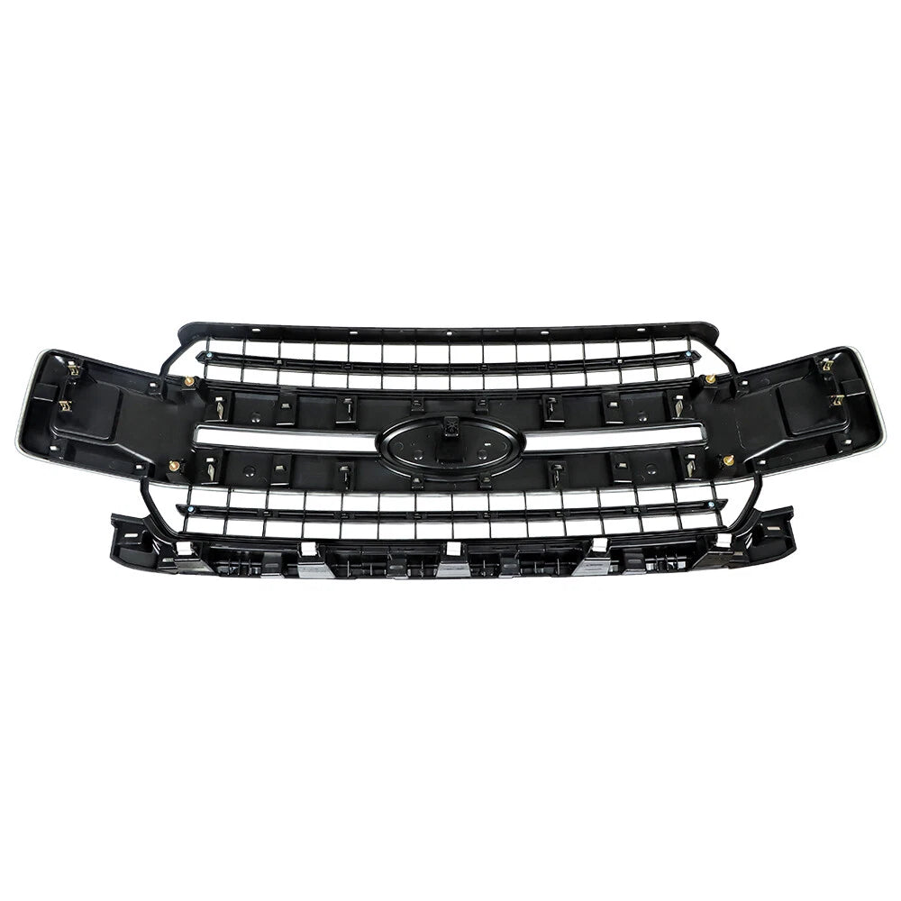 Front Upper Bumper Grille for Ford F-150 XL XLT (2018–2020) Glossy Black