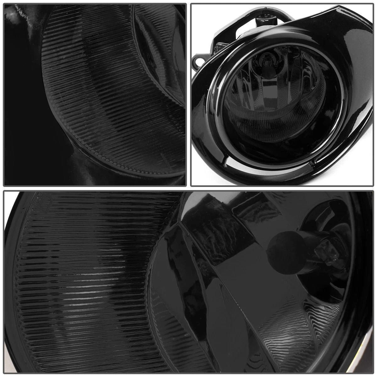 Pair of Fog Lights for Toyota Prius C (2015–2018) - Smoked Lens, Switch, Bezels