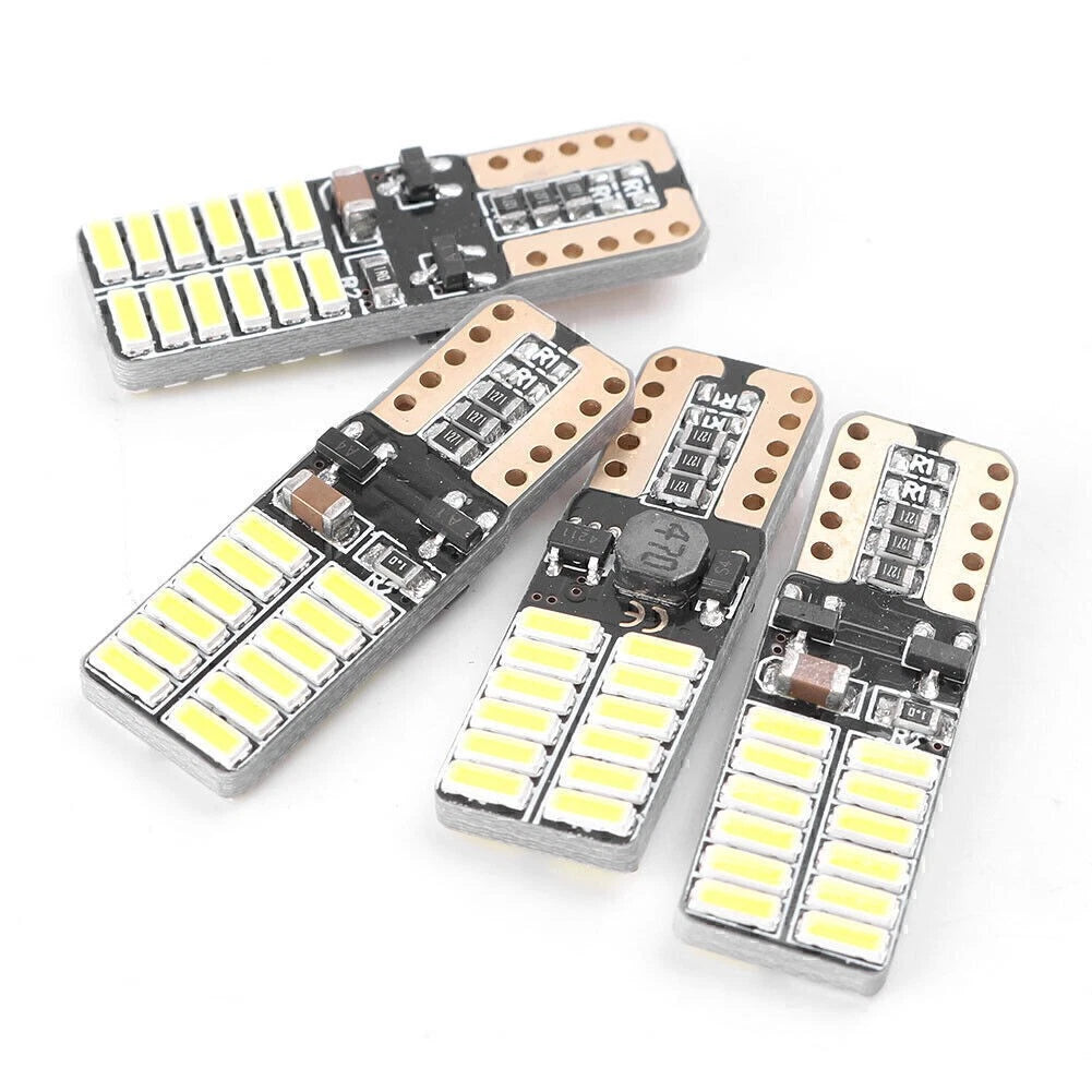 4X T10 W5W 4014 24SMD LED Light Bulbs for Side Marker Lamps (Canbus Error Free)