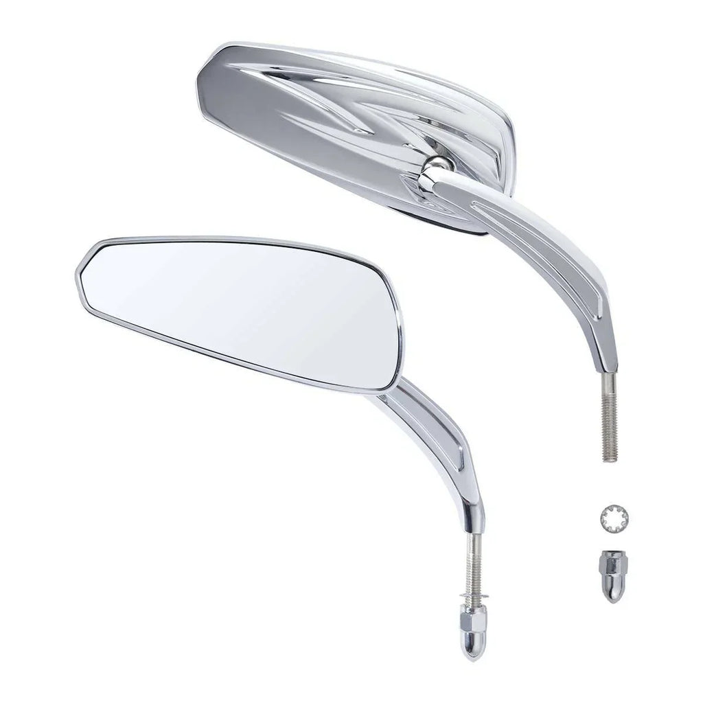 Rear View Mirrors for Harley Touring Electra Street Road Glide Chrome/Black