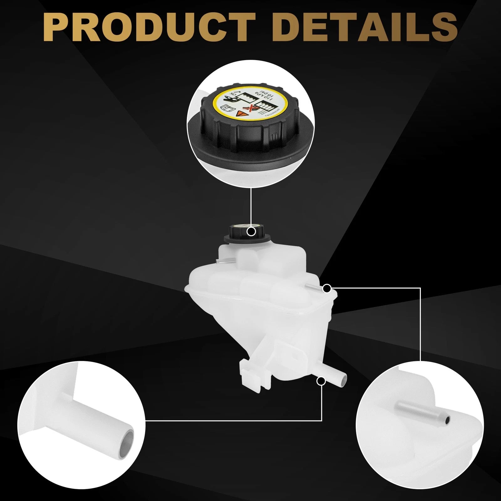 Coolant Reservoir Tank with Cap for Ford Taurus Mercury Sable (2000-2007)