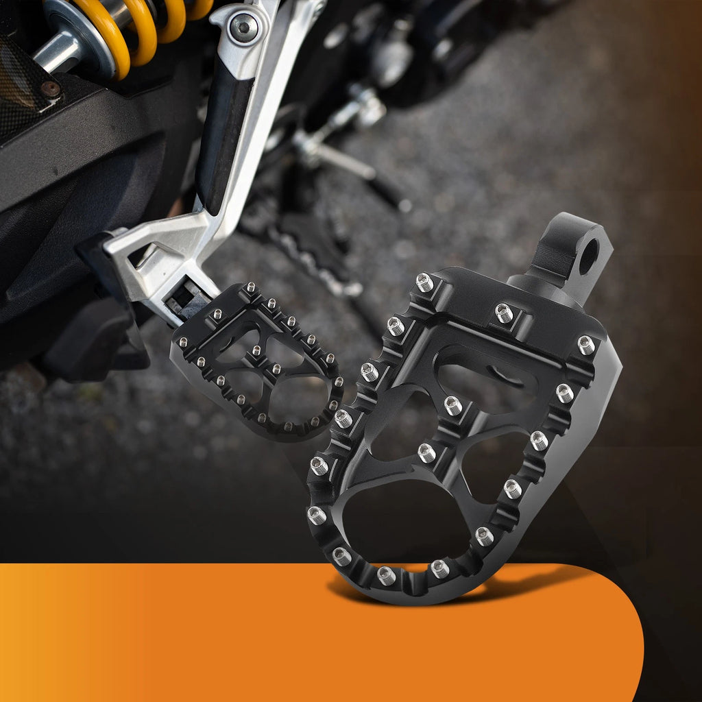 Aluminum CNC Wide Fat Foot Pegs for Harley (360° Rotating)