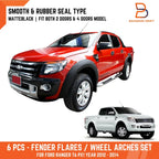 Matte Black Fender Flare Wheel Arch for Ford Ranger UTE T6 PX1 (2012-2014)