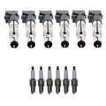 Set of 6 Ignition Coils & U-Groove Spark Plugs for Audi A3 Quattro (2006–2013)