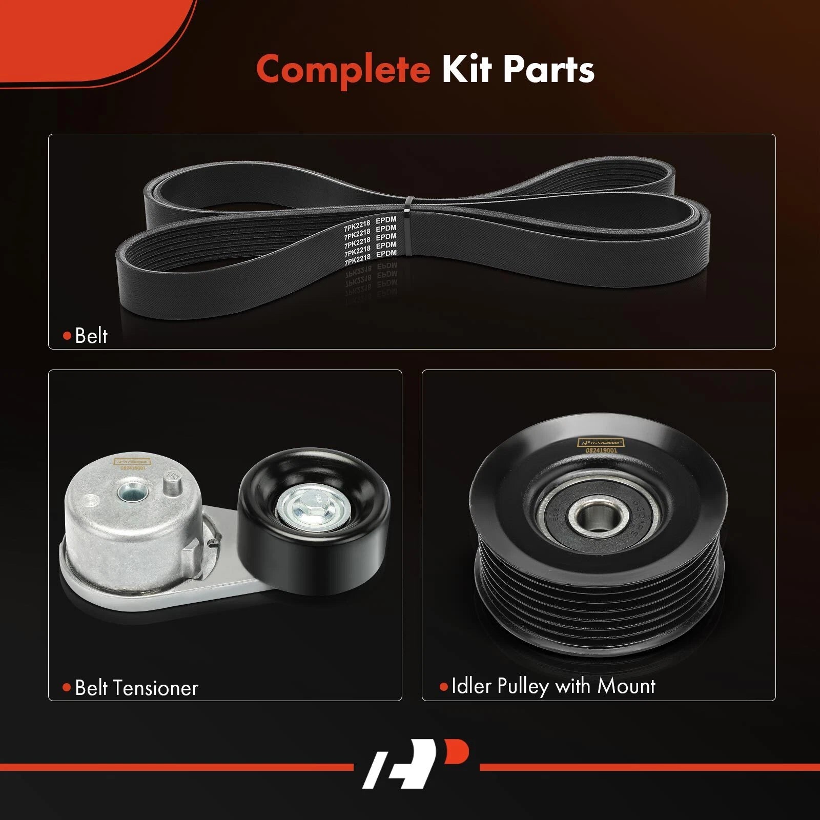 3X Serpentine Belt Drive Component Kit for Nissan Pathfinder (2009-2012)