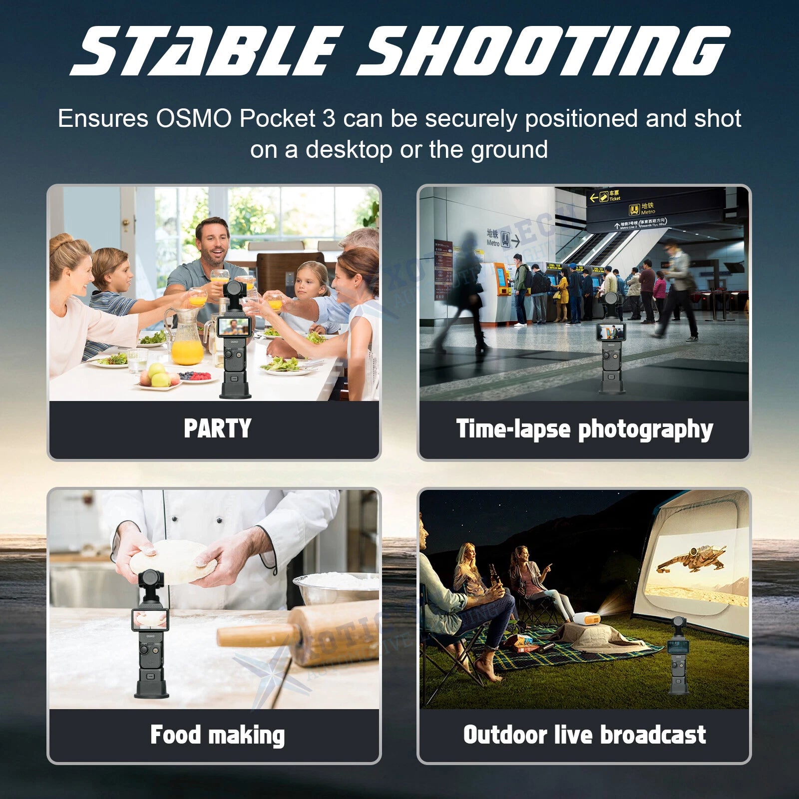 Silicone Camera Mount Stand for DJI Osmo Pocket 3 (2023-2024)
