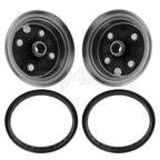 Set of 2 Front Wheel Brake Drums & Dust Seals for Yamaha Timberwolf 250 (1992–1998)