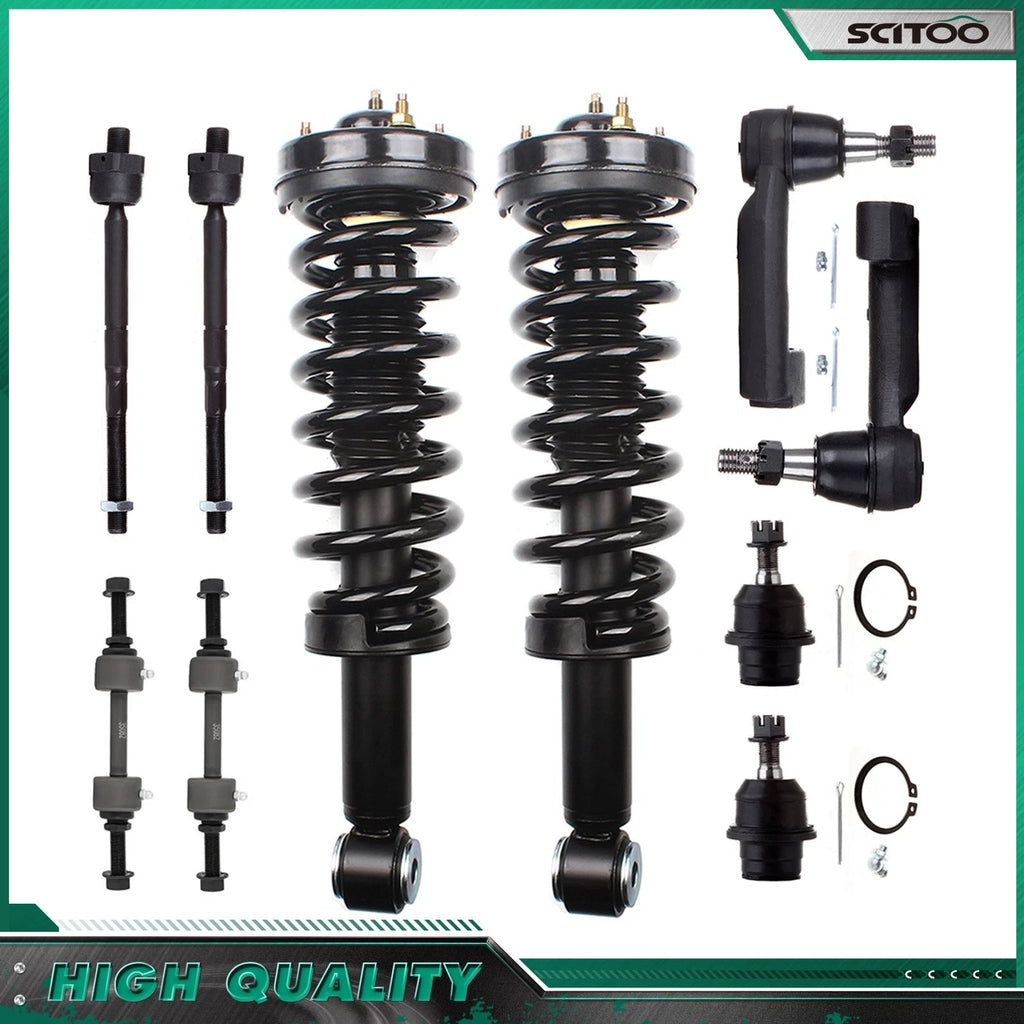 Front Struts Assembly Sway Bar Tie Rod Kit for Ford F-150 (2009–2013)