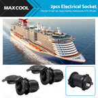 2X Waterproof 12V Car Cigarette Lighter Socket USB Charger Adapter