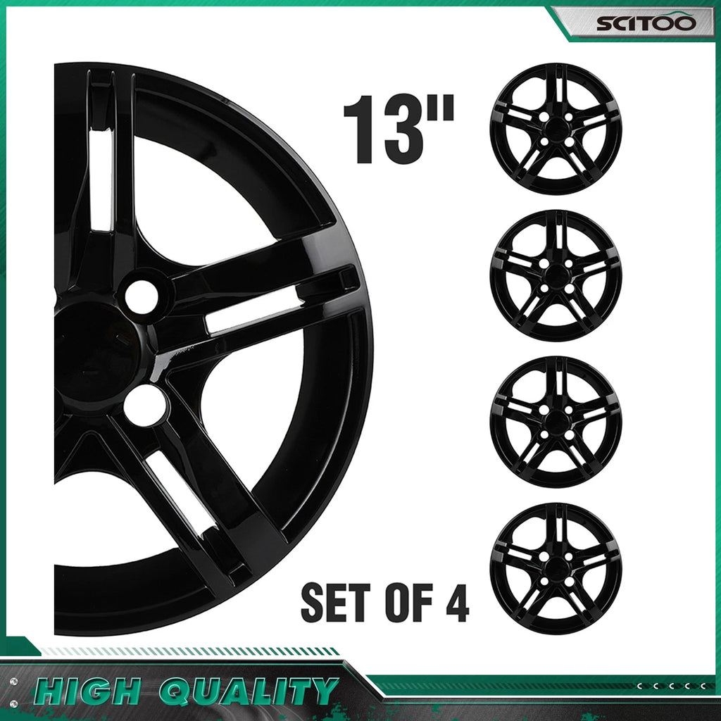 Set of 4 Snap On Full Wheel Covers for R13 Tire & Rim (Fits 13 Inch)