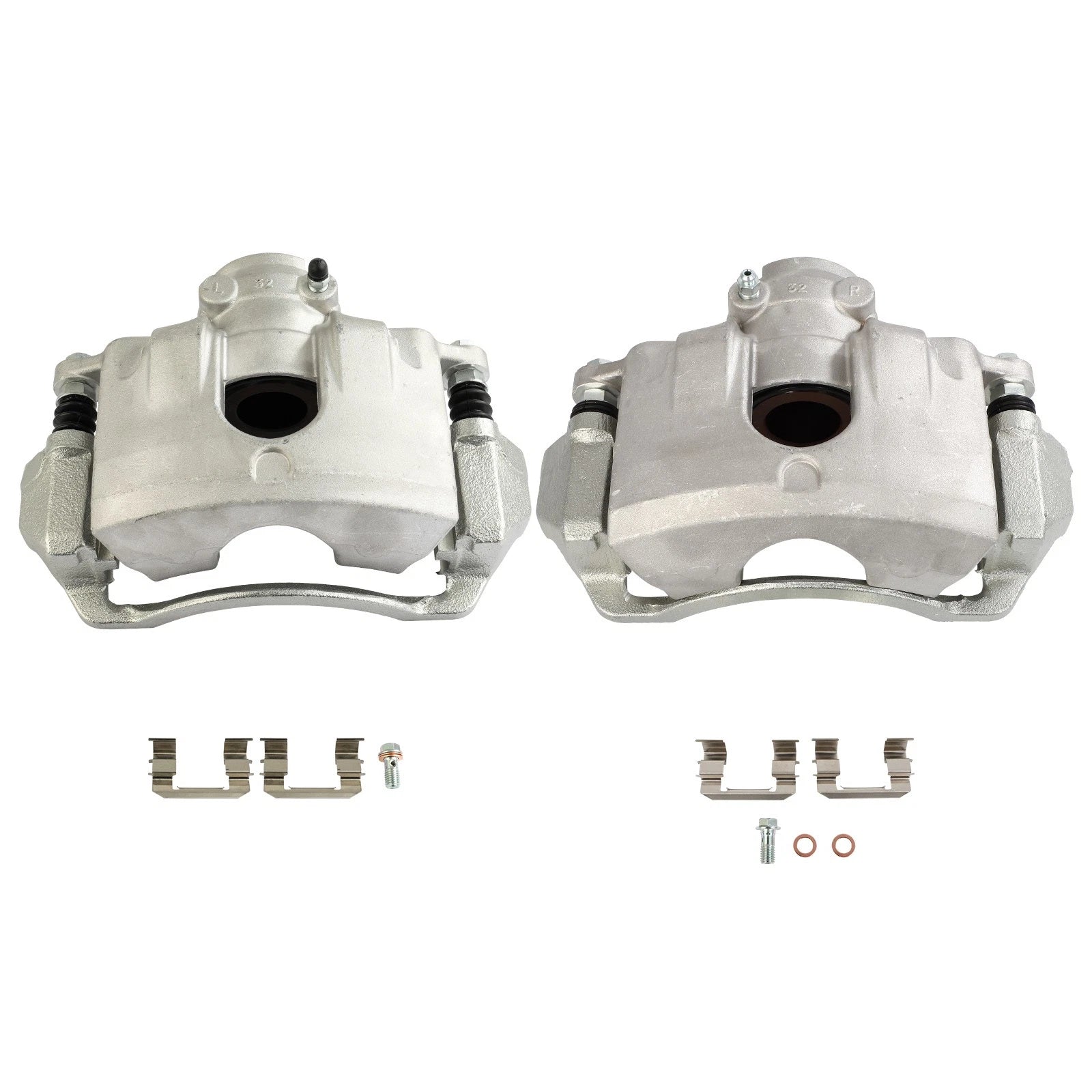 Set of 2 Front Brake Calipers w/ Bracket for Ford Focus (2008–2011)