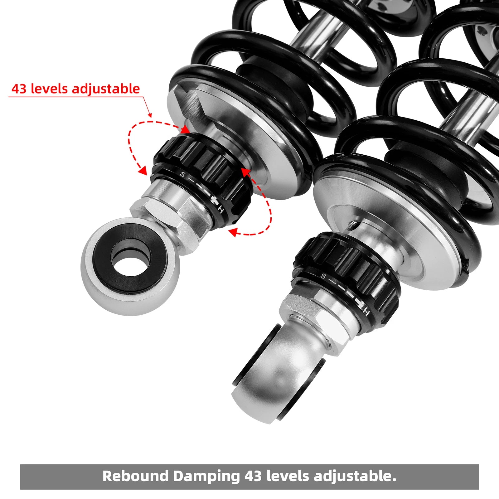Remote Reservoir Rear Suspension Shocks for Harley Street Glide (2014–2024)