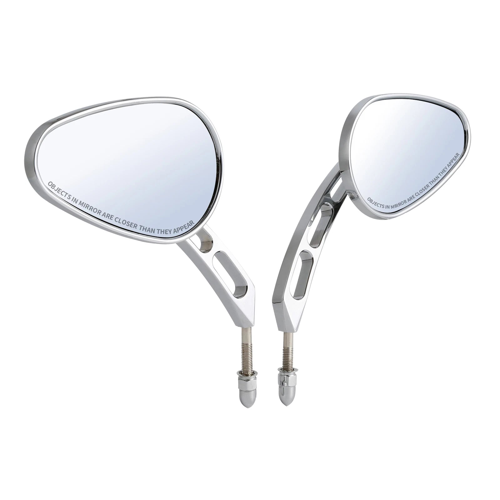 Chrome Rear-View Mirrors for Harley Road Glide, Street Glide, Sportster, Dyna, Softail