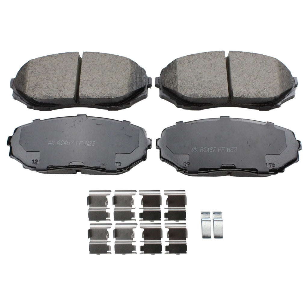 Front Vented Rotors & Akebono ProACT Brake Pads Kit for Ford Edge