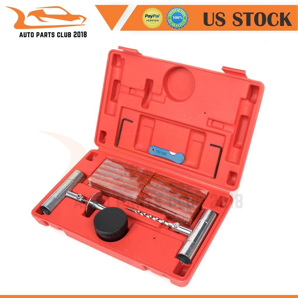 Flat Tire Repair Kit for Car Truck Motorcycle Home (57 Pcs)