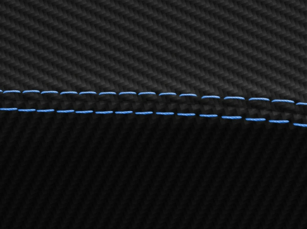 Carbon Fiber Console Lid Armrest Cover for Lexus SC300 (1992–2000) Blue Stitch