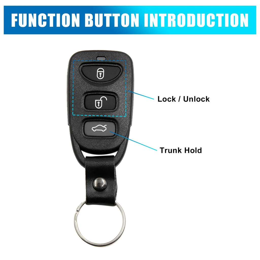 Car Key Fob Shell Case OSLOKA423T for Hyundai Elantra Sonata (2011–2020)