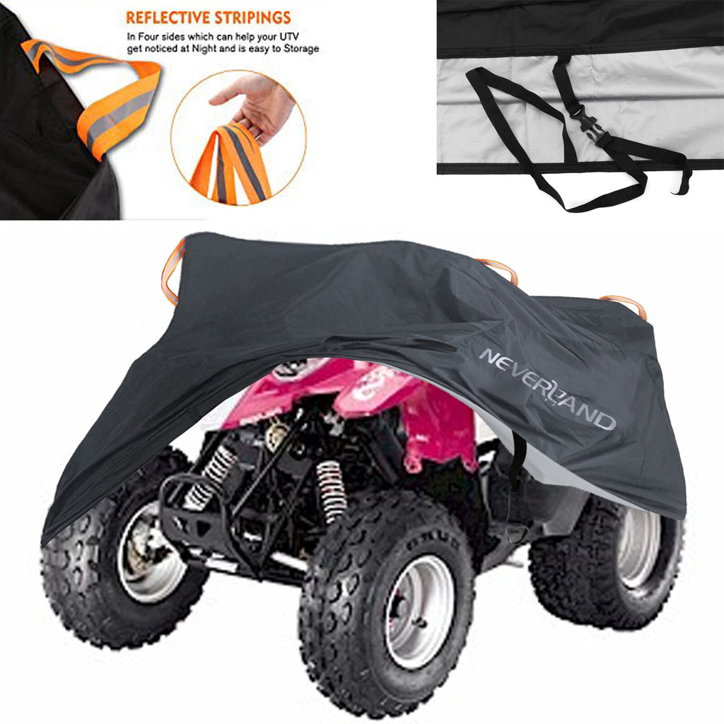 Rain Waterproof Cover for 190T Black Quad Bike ATV ATC (Heavy Duty)