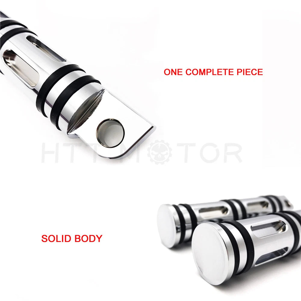 Chrome CNC Foot Pegs for Harley Motorcycle Touring (Male Peg Mount)