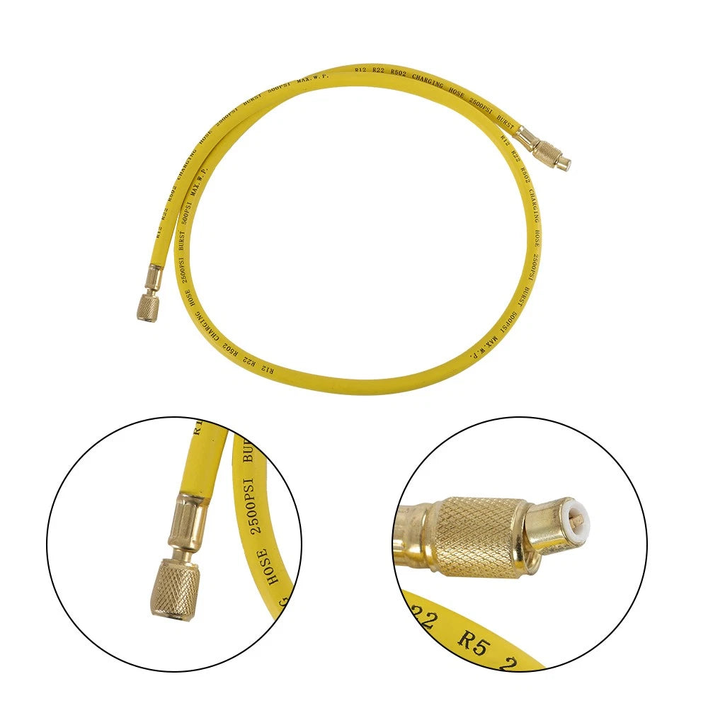 AC Vacuum Pump and Manifold Gauge Set for HVAC Systems (R134A)