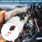 2 x Pin Common Rail Diesel Injector Connector for Mercedes-Benz (2000-2023)