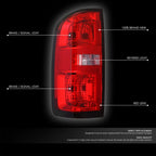 Tail Brake Light for Chevy Colorado (2015–2022) OE Style Red Lens