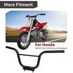Set of 2 Black Handlebar Steering Bars for Honda CRF50F (2004–2023) 53100-GEL-306