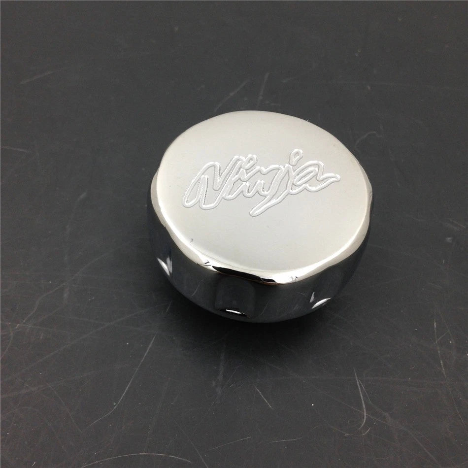 Chrome Brake Fluid Reservoir Cap Cover for Kawasaki ZZR600 (2005–2007) / ZX14R (2006–2012)