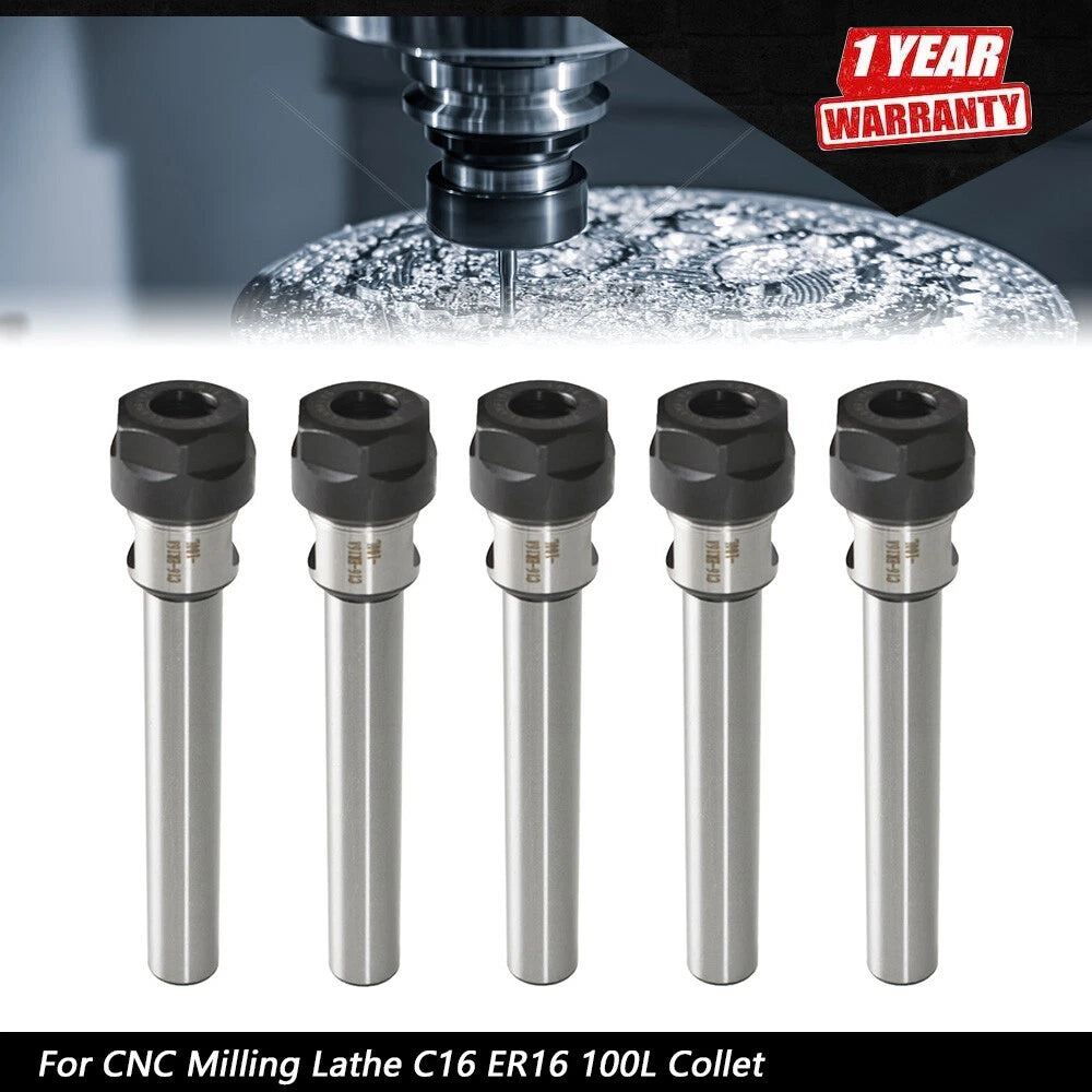Set of 5 ER16 Collet Chuck Tool Holders for CNC Milling Lathe