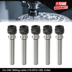 Set of 5 ER16 Collet Chuck Tool Holders for CNC Milling Lathe