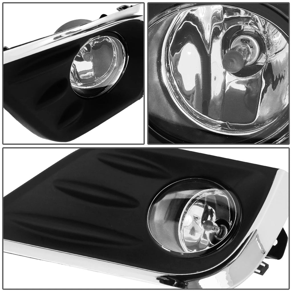 Fog Light Lamp Set for Nissan Altima (2016–2018) - Clear Lens, Chrome Trim, Switch