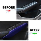 4X Blue Interior Window Switch Armrest Cover Trim for Honda Civic (2022-2026)