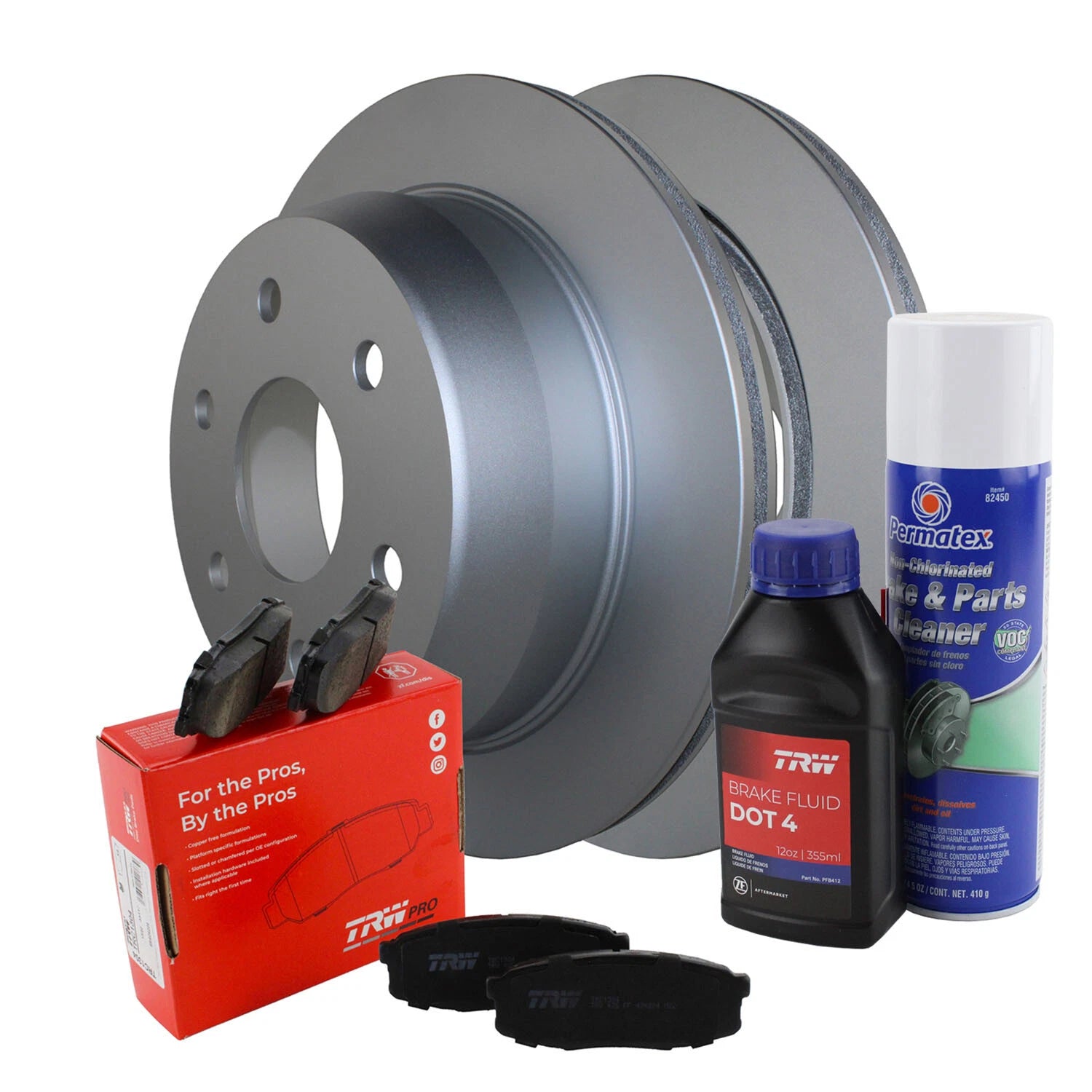 Rear Brake Kit 325mm Rotors TRW Pro Ceramic Pads for Silverado Sierra 1500 (2014–2023)