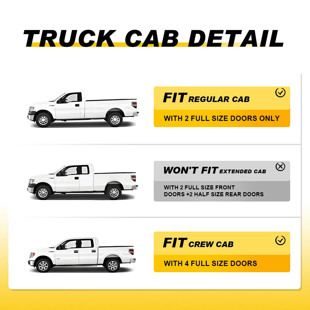 2X Upgraded Roof Black Molding for Ford F-350 Super Duty (1999–2007)