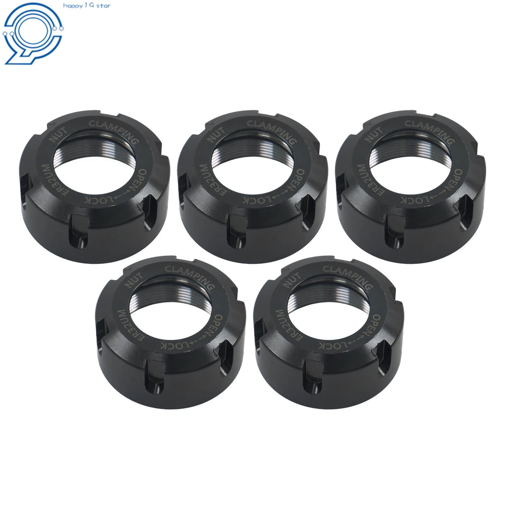 Set of 5 ER32 Nuts for CNC Milling Clamping