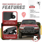 Steel Front Bumper with Lights & Winch Plate for Toyota Tacoma (1995–2004)