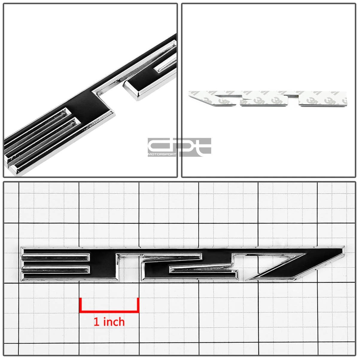 Chrome/Black Bumper Emblem Badge for GM SBC 327 5.3