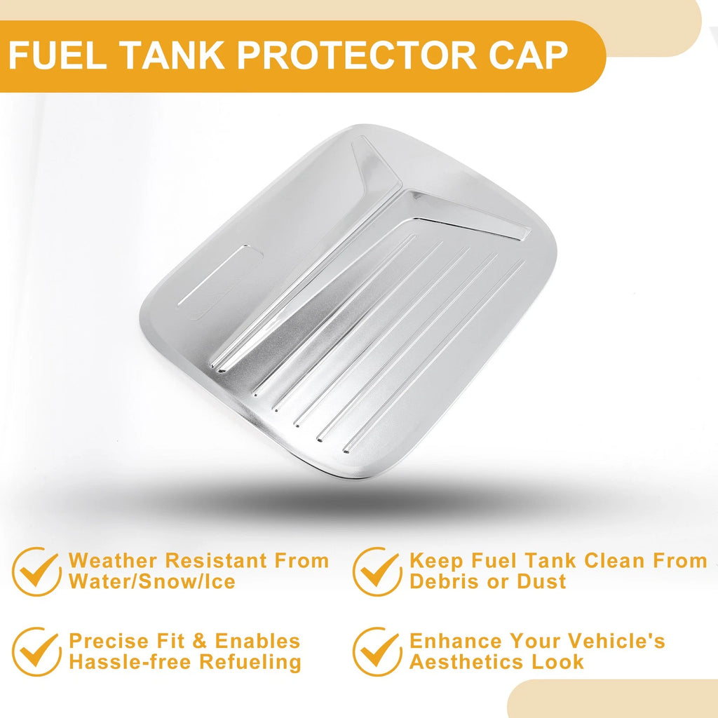 Fuel Tank Door Cap for Mitsubishi Pajero (2020–2025) Chrome Silver Tone
