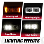 Full LED Dual Projector Headlights Assembly for Peterbilt 379 357 359 389 (1994–2023)