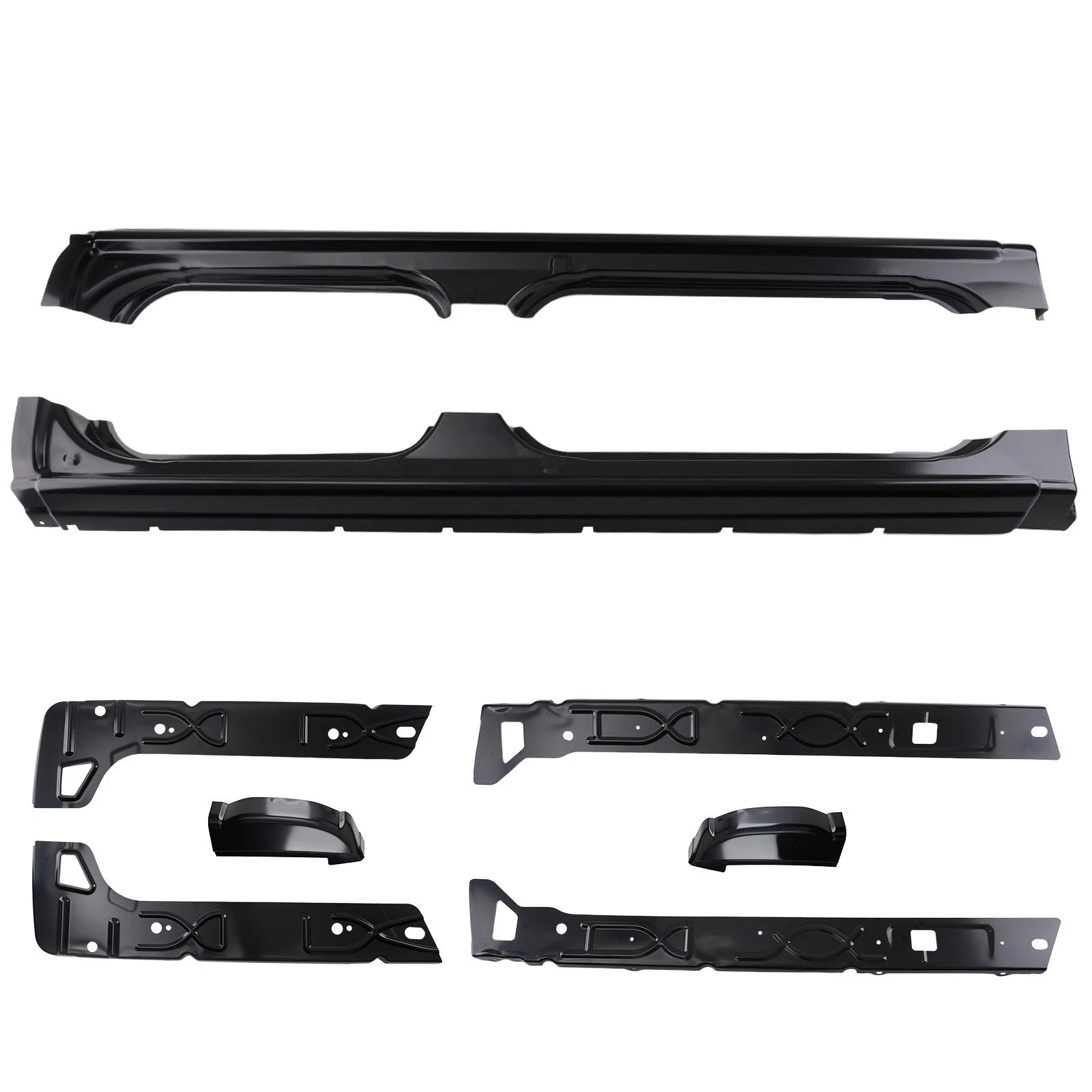 8PC Steel Rocker Panel Kit for Chevy Silverado 1500/2500/3500 (1999–2006)