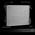 Aluminum Core Radiator for Jeep Gladiator Wrangler JL 2.0L 3.6L (2018–2023) DPI 13754